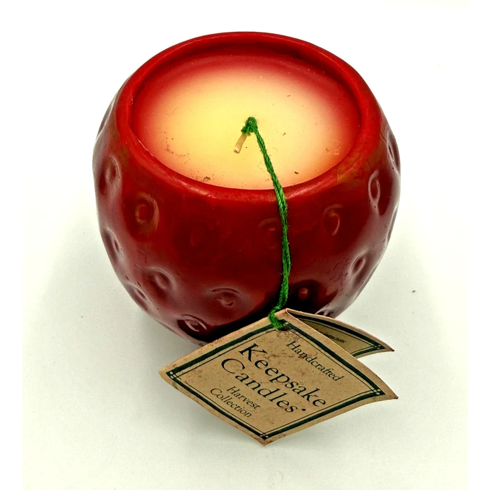 Vintage Keepsake Candles Harvest Collection Strawberry Scented Sugar Bowl Decor